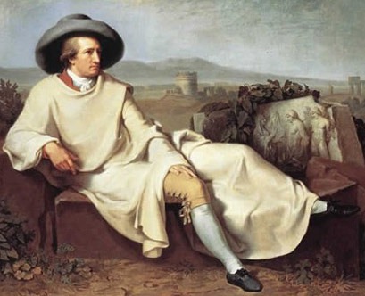 Johann Heinrich Wilhelm Tischbein (1751-1829): "Goethe en la campiña romana".